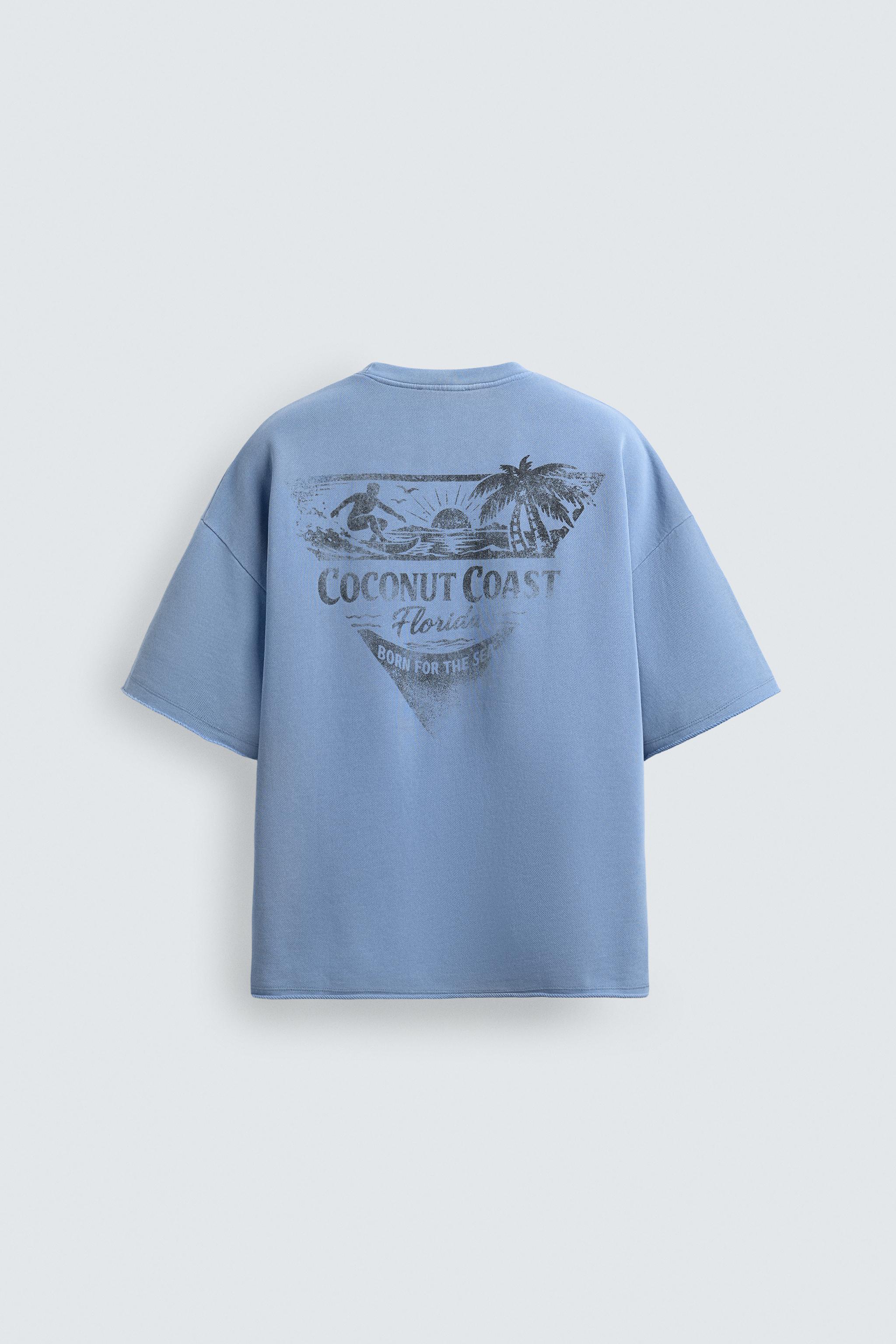 WASHED CONTRAST PRINT SWEATSHIRT